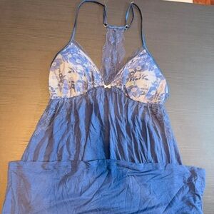 Victoria's Secret Blue Lace Chemise